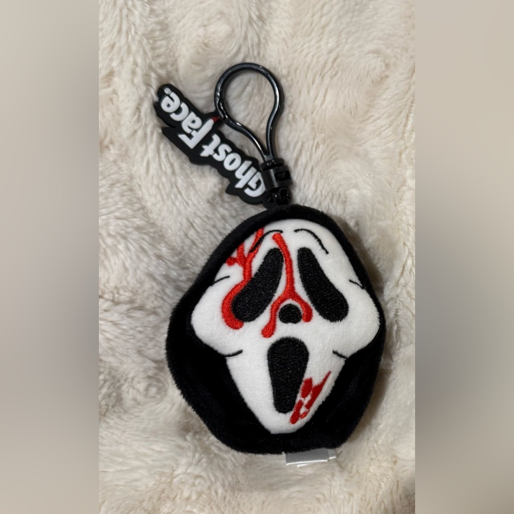 Ghost Face Mask Plush Bag Charm